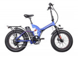 Bicicleta asistata electric Argento BiMax-XL Plus, Shimano Tourney 7 viteze, motor 500W, pliabila, viteza maxima 25km/h (Albastru)