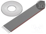 Cablu bandă 1,27mm litat Cu neecranat PVC gri 30,5m CONNFLY
