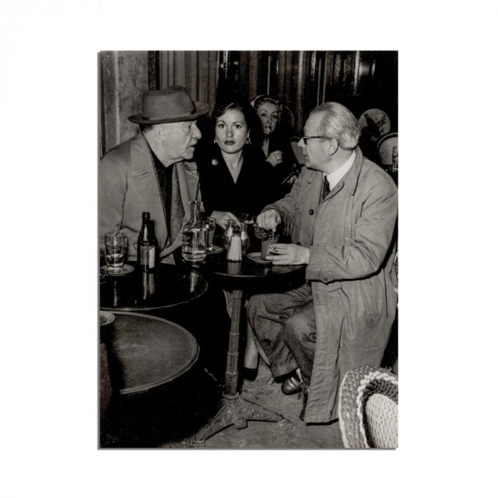 Tristan Tzara și Fernand L&eacute;ger, fotografie de epocă, cca. 1950