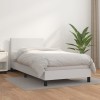 VidaXL Pat box spring cu saltea, alb, 80x200 cm, piele ecologică 3140970