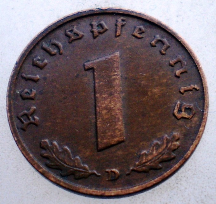 2.721 GERMANIA 1 REICHSPFENNIG 1938 D
