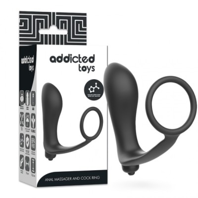 ADDICTED TOYS - VIBRATORY ANAL PLUG WITH PENIS RING foto
