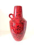 Vaza ceramica mare, 30cm inaltime, vintage, Scheurich 279-38 West Germany, anii 70, Fat Lava, Mid Century Modern, rosu