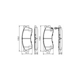 Set placute frana Bosch 0986494146, parte montare : Punte Fata