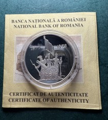 100 Lei 1998 Aniversarea independentei Proof Argint foto