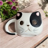 Cana din Portelan CAT, 400 ml , Design Amuzant cu Forma de Pisica