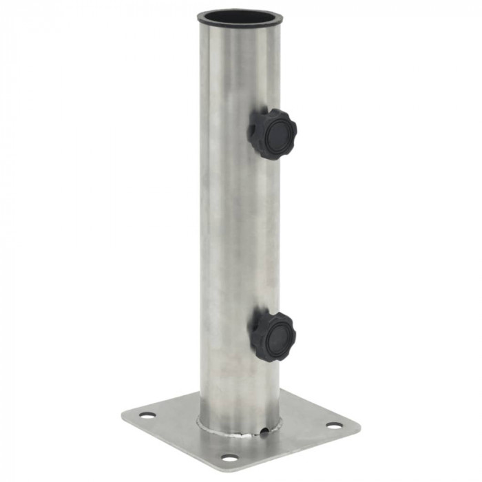 vidaXL Suport de umbrelă pentru st&acirc;lp de &Oslash;38/48 mm, argintiu, oțel