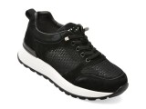Cumpara ieftin Pantofi sport FLAVIA PASSINI negri, WM12, din material textil si piele naturala