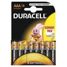 Baterie Duracell Basic AAA LR03 8buc Negru foto