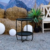 Masuta tava Sandefjord din otel 57,5x40 cm, negru, [en.casa]