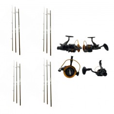 4 Lansete 3, 90 m, 3 Segm, 3, 5 Lbs + 4 Mulinete 8000 cu Baitrunner + 4 Role Fir