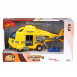 Elicopter de interventie cu lumini si sunete, Maxx Wheels, 1:16, Galben