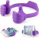 Suport pentru telefon/tableta Kinizuxi, silicon/plastic, violet, 12 x 16 cm