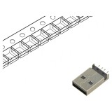 Mufă USB A PCB SMT 4 pini Orizontală USB 2.0