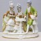 Lectura, 3 figurine din portelan, Capodimonte, Sec. XIX