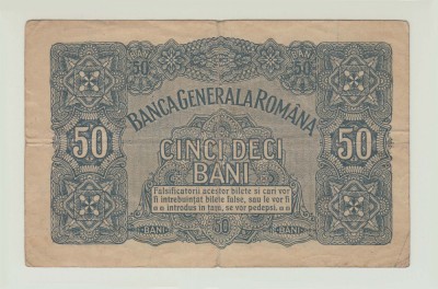 ROMANIA - 50 BANI 1917 BGR , B1.113 foto