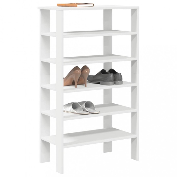 vidaXL Pantofar, alb, 61x32x105 cm, lemn prelucrat 859860