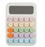 Calculator Fancy Alb cu Taste Colorate 12 Cifre