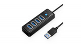 Orico Hub adaptor USB 4x USB 3.0, 5 Gbps, 0,15m (negru)