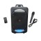 Boxa activa portabila,microfon cu fir,Bluetooth,telecomanda,cititor stick USB,card microSD,lumini party