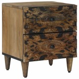 vidaXL Dulap de noapte Maro 40 x 33,5 x 46 cm Lemn de mango solid 4018330
