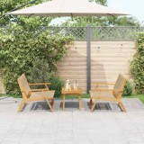Cumpara ieftin Scaune de Grădină cu Masă 3 pcs Bej 90 x 45 x 40 cm