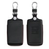 Husa Cheie Auto pentru Renault / Dacia - 4 Butoane - Keyless Go, kwmobile, Piele naturala, Negru, 54669.01