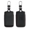 Husa Cheie Auto pentru Renault / Dacia - 4 Butoane - Keyless Go, kwmobile, Piele naturala, Negru, 54669.01