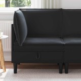 vidaXL Sofa cu Depozitare Negru Catifea 42027082