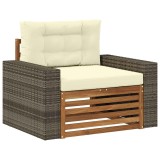vidaXL Canapea Medie pentru Exterior Lemn Solid de Acacia natural 3438954