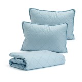 Cumpara ieftin Cuvertura dublu trafic 200x220 Sweet V2 Bleu, 2 perne 50x70 cm