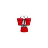 Set espresso Bialetti MINI Rosu+ 2 pahare cafea