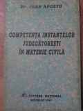 COMPETENTA INSTANTELOR JUDECATORESTI IN MATERIE CIVILA-IOAN APOSTU-232467