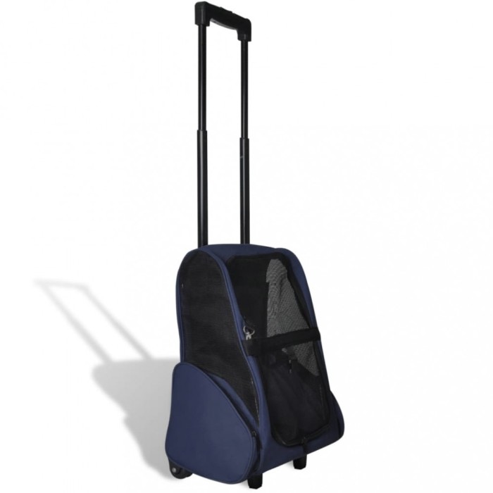 Troller pentru animale de companie multifunctional, pliabil, albastru