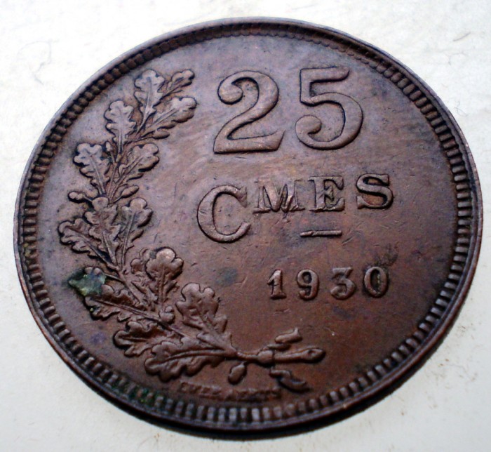 2.058 LUXEMBURG LUXEMBOURG 25 CENTIMES 1930