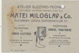Atelier Electro-Technic Matei Miloglav &amp; Co Bucuresti Dorobantilor 57 ND(1921)