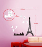 Cumpara ieftin Sticker decorativ cu notite adezive Eiffel Post it , Mauro Ferretti, 80x80 cm, plastic