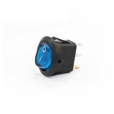 Comutator / Intrerupator plastic auto - ON si OFF, culoare albastru foto