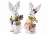 Cumpara ieftin Set 2 figurine Iepurasi din fibre naturale si textil 18x14x41 cm