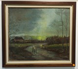 Raza de speranta- pictura autor strain, Peisaje, Ulei, Realism