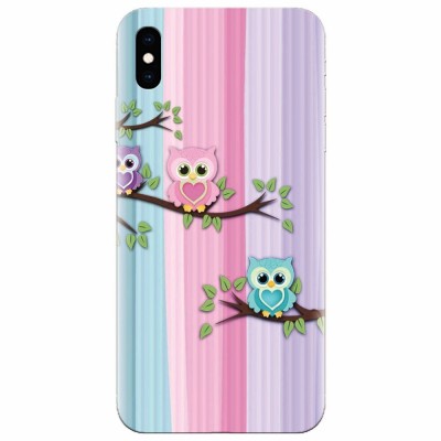 Husa silicon pentru Apple Iphone X, Cute Owl foto