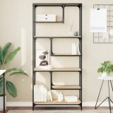vidaXL Bibliotecă, stejar sonoma, 81x36x176 cm, lemn compozit