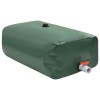 Rezervor apă pliabil vidaXL, 1000 L, PVC, verde, 150x120x50 cm, robinet inclus, ideal gradina si camping