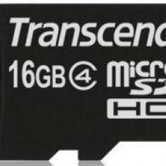 Card de memorie Transcend microSDHC, 16GB, Clasa 4