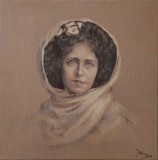 Vand pictura , Regina Maria a Rom&acirc;niei, ulei pe panza