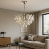 Candelabru Cristal Glam, 9 Becuri E27, &Oslash;600 X H380 Mm