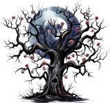 Cumpara ieftin Sticker decorativ, Copac-Halloween, Negru, 64 cm, 8486ST-1, Oem