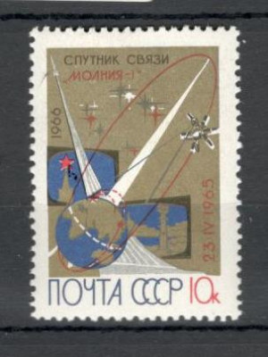 U.R.S.S.1966 Cosmonautica-1 an satelitul de stiri Molnija MU.271 foto