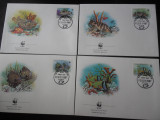 Antigua si Barbuda-WWF,fauna marina-set complet FDC