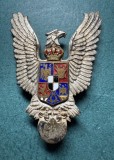 Insigna pilot militar Mihai 1 perioada 1940 1941 1947 varianta argint cu email la corlana